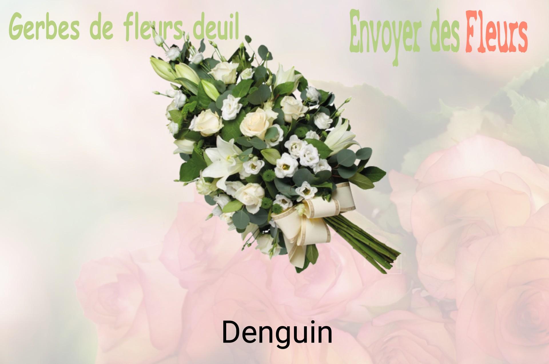 Gerbe de fleurs de deuil livrée à Denguin